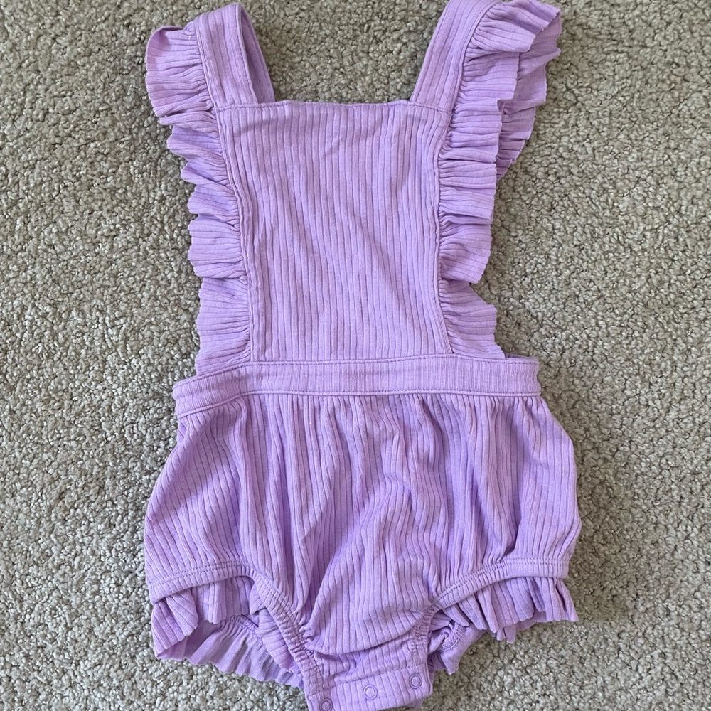 Cat & Jack Purple Ruffled Baby Romper